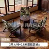 Sillón de sofá de tela, madera maciza, individual, doble, de tres plazas, para sala de estar, casa de huéspedes, habitación de hotel, apartamento, casa de alquiler, estilo vintage