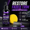 Kineshinex Restaurador de Plástico Negro para Coche 50ml para Paneles de Puerta, Molduras del Tablero, Ennegrecimiento, Restauración y Mantenimiento
