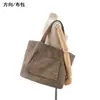 Nuevo Estilo Simple Lona Lona Cepillada Borla Bolso Mensajero Gran Capacidad Cruzado Bolso de Estudiante Bolso Casual Un Solo Hombro Bolso para Viajes