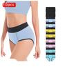 Set Transfronterizo de 10 Piezas en Stock Amazon Algodón Puro Ropa Interior para Mujer Cintura Alta Levanta Glúteos Múltiples Tallas Bloqueo de Color Algodón Puro para Mujer Entrepierna