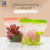 Sacola transparente personalizada para conservar frutas frescas, feita de PE de grau alimentício, material ecológico, com logotipo impresso, bolsa selada para geladeira