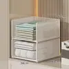 Cesta extraíble para armario, organizador de almacenamiento en capas, estilo cajón, modificación de armario interior sin taladro, estante organizador de ropa