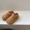 Sapatos infantis retro Maillard para primavera e outono, sapatos Birkenstock infantis, sapatos de couro para meninas, sapatos Birkenstock masculinos de couro genuíno camurçado