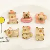 Serie de Animales Capibara Flor de Cerezo de Resina Linda Dibujos Animados Mixtos Material de Accesorios para Hebilla de Zapato Tocado DIY