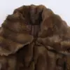 Chaqueta Corta de Solapa con Efecto de Piel Sintética para Mujer Invierno Solapa Texturizada Estilo Transfronterizo Europeo y Americano Nuevo Estilo