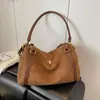 Bolso Tote Elegante Esmerilado Estilo Maillard de Nicho para Mujer Otoño Temprano 2025 Gran Capacidad Versátil para el Trabajo Hombro Cruzado