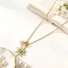 Moda Precio Especial Nuevo Estilo Geométrico Versátil Alta Calidad Conservación del Color Cadena para Clavícula Collar de Acero Inoxidable para Mujer Diseño Cielo Estrellado