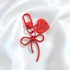 Chaveiro Acessório Pingente Laço Cor de Creme Liga Coração Multicolorido Contas DIY Ornamento de Boneca