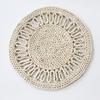 Estilo japonés hogar natural cáscara de maíz hecho a mano tejido de paja más aislamiento tapete para té tapete de mesa resistente al calor tapete para cazuela plato taza individual