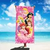 Temu Novo Produto Toalha de Praia Estampada Princesa Sereia Toalha de Banho Infantil Absorvente Secagem Rápida Manta de Praia Toalha de Banho Leve