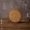 Posavasos de Ratán, Tapetes Multifuncionales de Pulpa de Lufa para Ollas, Tapetes para Té Seco, Soportes para Tetera de Arena Morada, Tapetes para Tetera, Tapetes Zen
