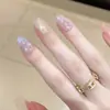 Uñas Portátiles Populares de Otoño e Invierno, Manicura Hecha a Mano de Neón con Purpurina Fina de Alta Gama, Tiras de Uñas Pre-Hechas, Uñas Postizas Dulces y Frescas Sexys