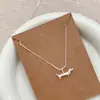 Collar de Perro Salchicha Dulce y Genial para Mujer, Sencillo y a la Moda, Estilo Coreano Versátil, Cadena Única para Clavícula, Estilo Ins, Cadena Ligera de Lujo para el Cuello