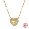 Collar de Corazón Estilo Dulce y Fresco Chuanze, Cadena para Clavícula de Acero de Titanio Versátil de Lujo Ligero Francés Vintage, Accesorio de Diseño de Nicho