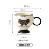 Design de Caneca Cerâmica Retrô Copo Alto para Água Presente de Alto Padrão Caneca de Café para Escritório Caneca de Lembrança