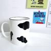 Taza de Leche de Dibujos Animados Taza de Agua de Cerámica Personalizada con Tapa y Cuchara Taza Creativa Corazón de Chica Linda Ins Escandinavo