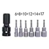 Soquete Hexagonal Magnético Forte Cabeça Elétrica Chave Elétrica Furadeira Elétrica Air Batch 8 Cauda de Broca Cabeça de Chave de Fenda 5mm com Cabeça Magnética