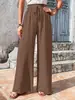 Amazon Tiktoktemu Roupas Femininas Europeias e Americanas Moda Nova Primavera e Verão 2026 Versátil Xadrez Bolha Casual Calças de Perna Larga