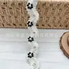 Em Estoque Novo Modelo Renda Plissada Curva Bordada à Mão com Pérolas para Vestidos DIY, Vestidos de Noiva, Moletons e Acessórios de Roupa de Algodão