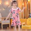 Ropa de casa de verano de manga corta y fina para niña pequeña, camisón de princesa para niños, ropa exterior para niños medianos y grandes, ropa para bebé