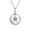 Collar Inteligente de Plata de Ley S925 con Moissanita para Mujer Moda Coreana Nuevo Estilo Lujo Accesible Colgante Cadena Clavicular Elegante Versátil Mujer