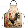 Delantal creativo impermeable delantal simple con estampado de gallo delantal casero a prueba de aceite overol personalizado sin mangas al por mayor