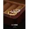 Lujo Ligero, Sensación Exquisita y de Alta Gama, Anillo Abierto Ajustable para el Dedo Índice, Diseño Único de Nicho, Anillo Delgado Incrustado con Circonita, Anillo de Nariz de Cerdo para Mujer