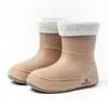 Japón y Corea del Sur Botas de Lluvia Transfronterizas para Mujer Lindas Botas de Agua de Caña Media Zapatos de Goma para Estudiante Botas de Agua Antideslizantes Botas de Lluvia Impermeables Biseladas Impermeables