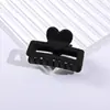 Pinza de Agarre Rectangular de Amor de 4CM Mate Mediana y Pequeña Pinza Superior Pinza de Tiburón Pinza para el Cabello Pinza Lateral para Mechones Sueltos del Cabello