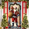 Nuevas Decoraciones Navideñas Transfronterizas, Tela de Fondo para Fotografía al Aire Libre, Suministros para Decoración de Pancartas de Año Nuevo, Tela Colgante Personalizada