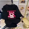 Camiseta de Manga Corta Estilo Coreano de Dibujos Animados Snoopy, Atuendo Unisex para Pareja, Top Versátil de Moda Elegante, Transpirable