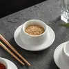 Mantequillera de fábrica Vajilla japonesa Plato de concepto artístico de cerámica Plato pequeño Plato de sabor Plato para condimentos Salsa de soja Vinagre Plato para postre Tazón pequeño