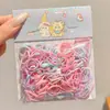 Coloridas y desechables ligas pequeñas para el cabello para mujeres que no dañan el cabello, gomas elásticas para niños, alta elasticidad y cuerdas para el cabello duraderas