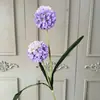 Cebolinha de 2 Cabeças Bola de Dente-de-Leão Flor de Casamento Simulação Decoração de Cena de Salão de Casamento Quarto de Casamento Arranjo de Flores DIY