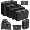 Set de Bolsas de Almacenamiento para Viaje, Set de 11 Piezas para Viajes de Negocios, Bolsas de Almacenamiento con Cordón para Ropa, Bolsas de Almacenamiento Plegables de Malla para Maquillaje y Artículos de Tocador