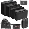 Set organizador de viaje premium, incluye 11 piezas: bolsas para guardar ropa, bolsas con cordón, bolsas para cosméticos y artículos de tocador, y bolsas de malla plegables para almacenamiento