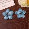 Estilo Nacional Retro Bordado Floral Flor de Cinco Pétalos DIY Cosido a Mano Flor Degradada Accesorio para el Cabello Parche para Ropa Material de Parche