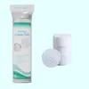 Algodón Desechable Redondo Desmaquillante Hoja de Algodón Desmaquillante para Ojos y Labios Espesado Algodón Desmaquillante Algodón Puro Borde Perforado Toallitas Desmaquillantes Inglés