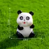 Terrario de musgo, figura de panda creativa y adorable para hacer té alrededor de una estufa, accesorios de decoración DIY, adornos en miniatura