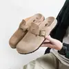 Zapatos Perezosos Zapatos Birkenstock para Hombre 2026 Nuevas Pantuflas de Suela Gruesa de Suela Suave Planas de Pesca de Punta Cerrada Mocasines Medios 1201