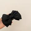 Pinza para el cabello con lazo de satén negro, clip de agarre para la parte posterior de la cabeza, clip de tiburón para el cabello, nuevo, combina con todo, garra para el cabello, accesorios para el cabello al por mayor