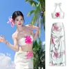 Sonho Subaquático 2585 Atacado Exclusivo Design Tailandês Puro Desejo Floral Biquíni Tomara-que-caia Verão Sexy Roupa de Banho para Menina Quente