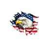 Pegatina de Coche Bandera Americana Águila Americana con Lágrima 3D Tema Patriótico Pegatina Decorativa para Carrocería de Coche Impermeable Protector Solar