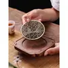Almohadilla Creativa para Tetera de Nogal para el Hogar, Soporte para Olla, Tapete para Taza, Tapete para Té, Accesorios para Juego de Té Kung Fu para Ceremonia del Té