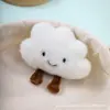 Boneca de Pelúcia Desenho Animado Criativa Fofa Nuvem Expressão Rosto Sorridente Acessório de Cabelo Presilha de Cabelo Pingente de Bolsa em Estoque