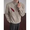 Chaqueta de retazos deconstruida estilo americano con cuello mao para hombre, de primavera/otoño, moderna, retro, teñida anudada, casual, fresca, versátil, prenda de exterior