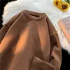 Suéter de invierno para hombre, estilo holgado y casual, chaqueta de punto retro japonesa, tejido de punto básico simple para capa interior