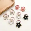 Ligas para el Cabello de Flores Transfronterizas para Niñas, Pétalos de Concha y Pedrería, Diademas para Niñas Pequeñas, Bandas Elásticas de Goma de Alta Elasticidad, Accesorios para el Cabello