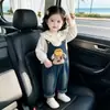 Pantalón de mezclilla unisex para niños de primavera y otoño Mono elegante para bebé Personalidad infantil Marca de moda Estilo coreano Mono de dibujos animados en 3D