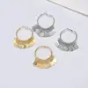 Pendientes de Aro Grandes Exagerados con Borlas de Disco Dorado Transfronterizos Europeos y Americanos Moda Ins Elegante Diseño de Nicho para Mujer